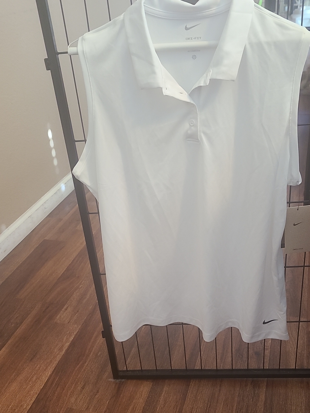 Nike White Dri-FIT Women’s Sleeveless Polo Tank